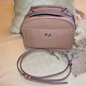 Coach Retro Tan Leather Lunchbox Bag